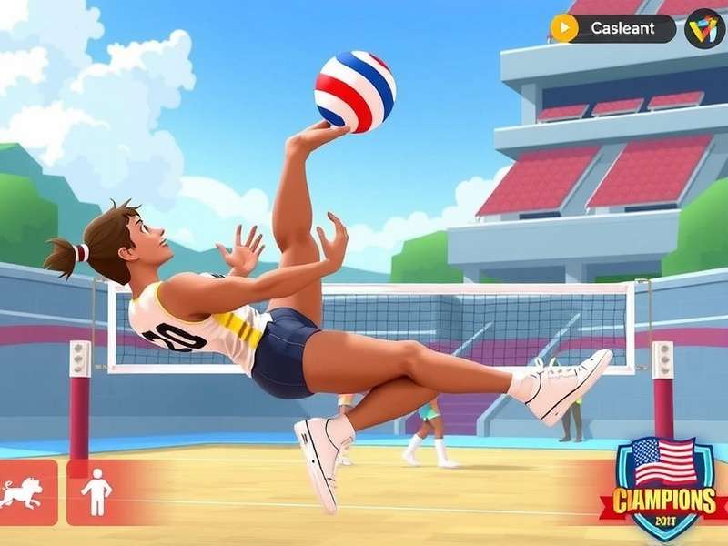 Intense volleyball action in Volley Champions Volley Champions Gameplay Screenshot